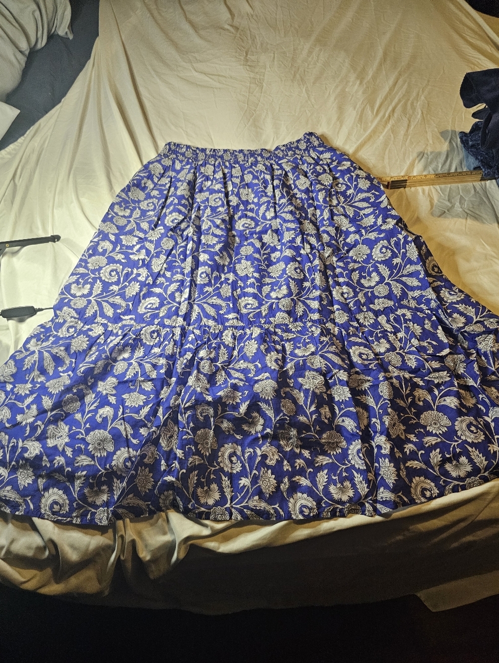 Destination 365 Printed Pull-on Skirt Clematis Blue Size Lg